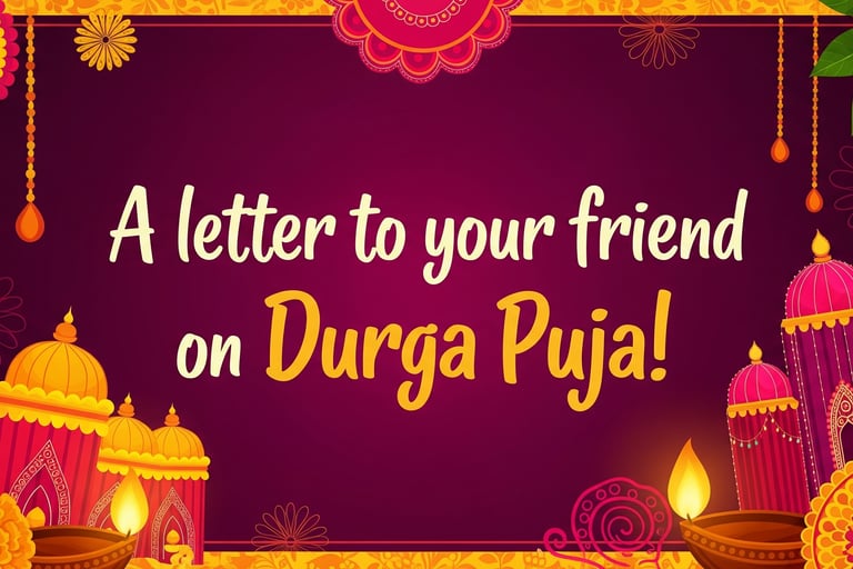 A laltter to your friend on Durga Puja