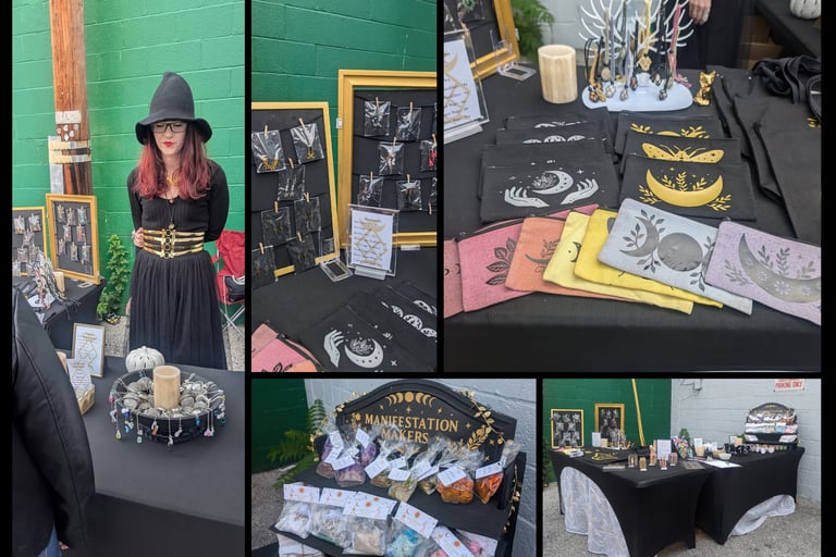 Manifestation Makers booth at the Mystical Magical Vintage Market