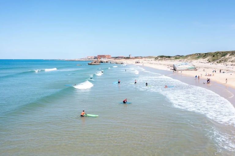 photos de jour de la grande plage Océane dans les Landes