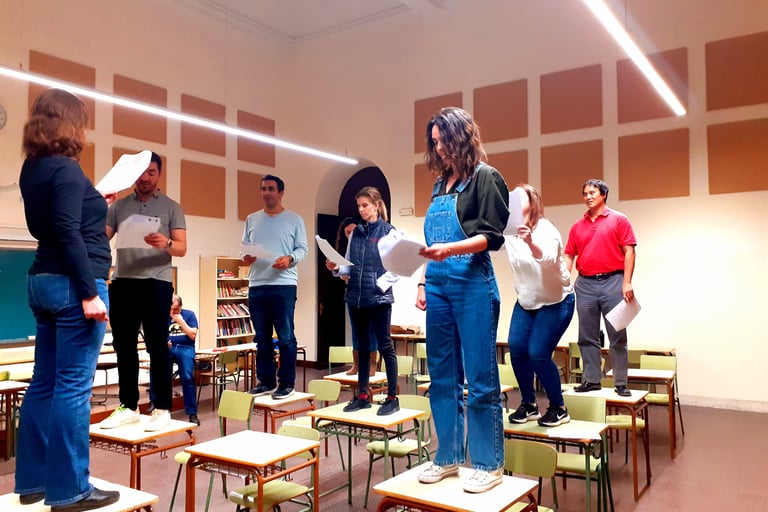 Theatre in English in Madrid. A classroom near Plaza España