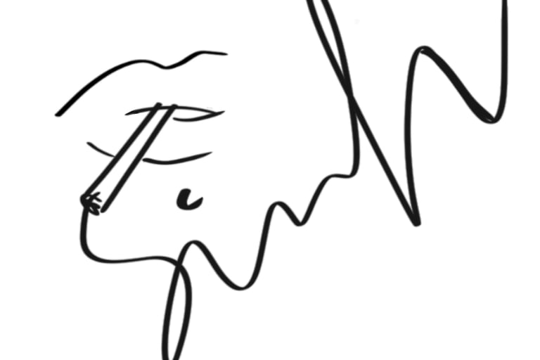 Ilustración artística publicada en Sin H, blog personal