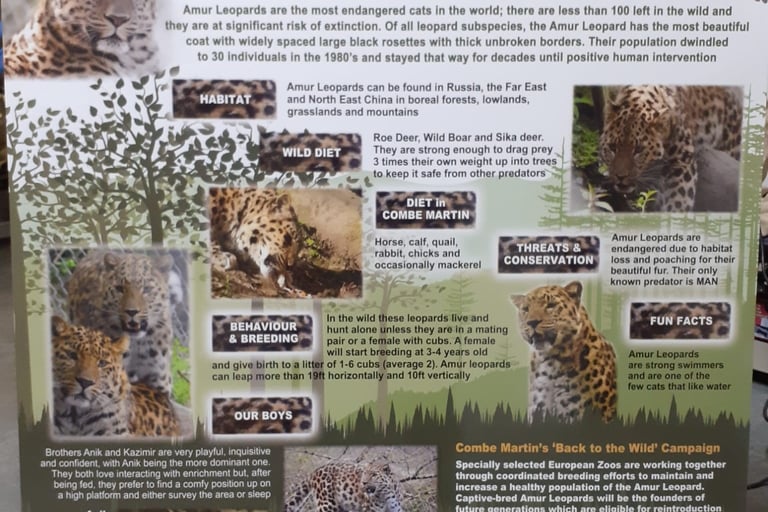 Information board in wildlife park
