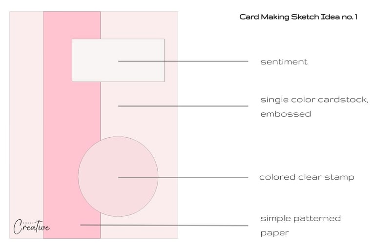 card making template to make a handmade card with instructions