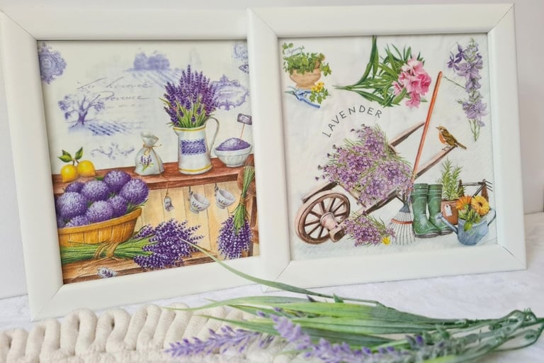 Easy DIY project - Framing Napkins as a Wall Art