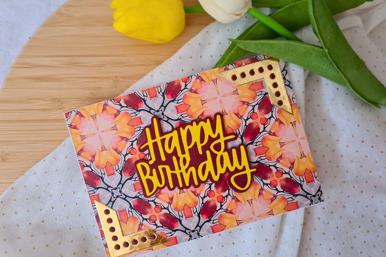 Ways to use patterned paper for cards