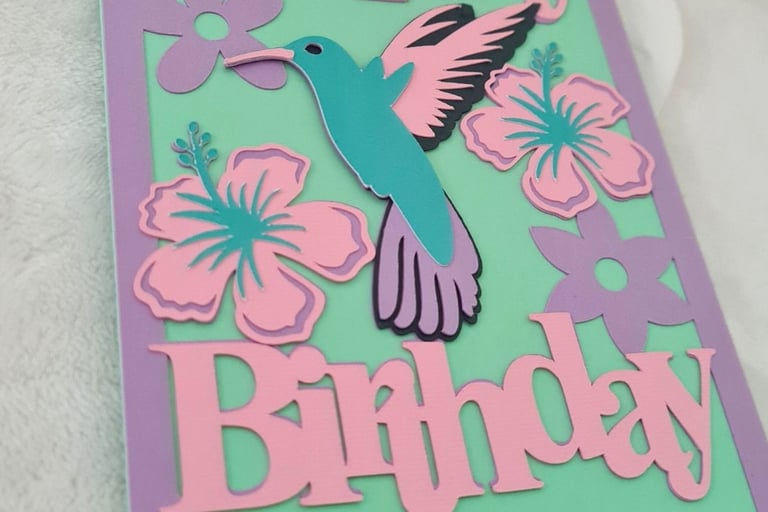 Happy Birthday Card SVG file for Cricut Maker