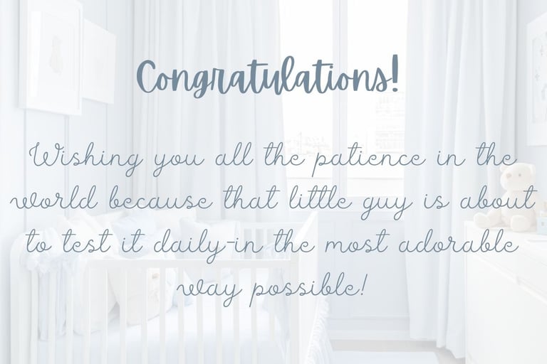 Messages for a newborn baby boy card