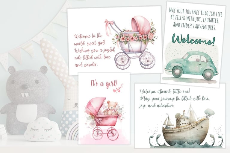 Printable Welcome Newborn Baby Cards