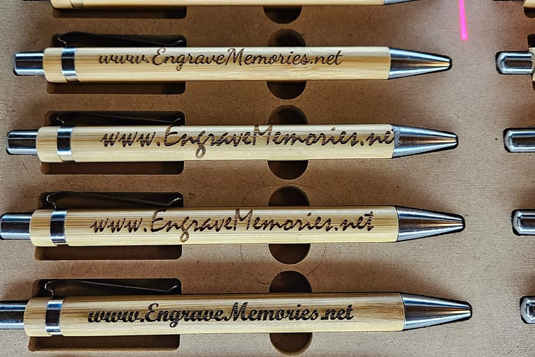 Customized bamboo ink pens