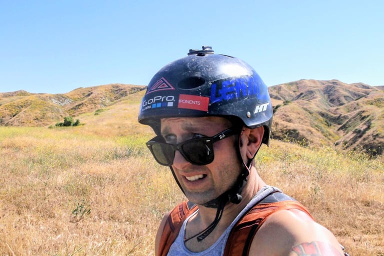  Mountain biking in hot weather in the Inland Empire hills, Southern California