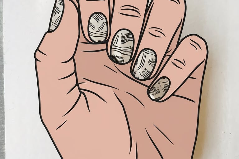 a hand with newspaper art design