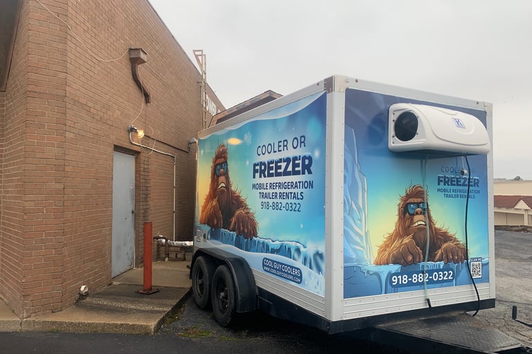 Mobile Refrigerated Trailer in use