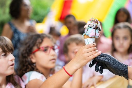 Fiesta de cumpleaños con helados