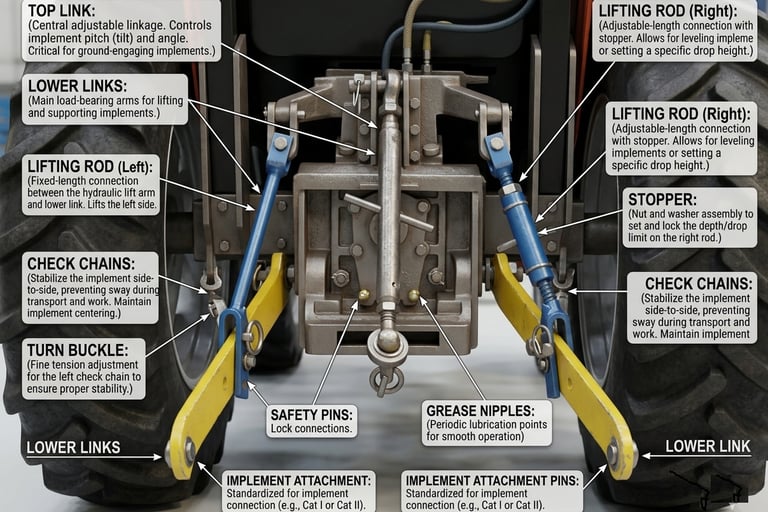 Thee Point hitch pin linkage parts