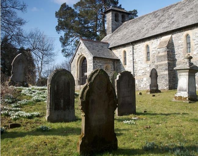 Llanfeonfel Church in Spring