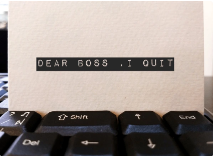 Dear Boss, I quit. Employee resignation note highlighting workplace culture problems