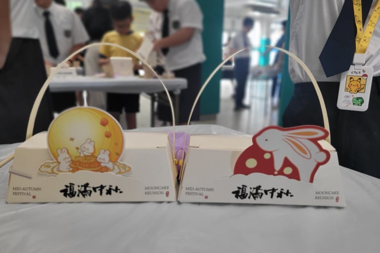 適合 PTA 親子活動與跨代共融工作坊的精美中秋兔仔包裝禮盒