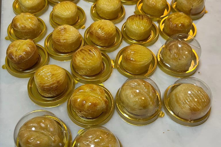 學校到校冰皮月餅DIY活動，傳統節慶烘焙體驗成品展示
