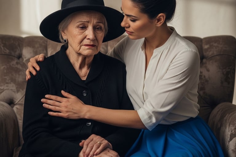 Apoio emocional em situações díficeis como  luto ou doenças