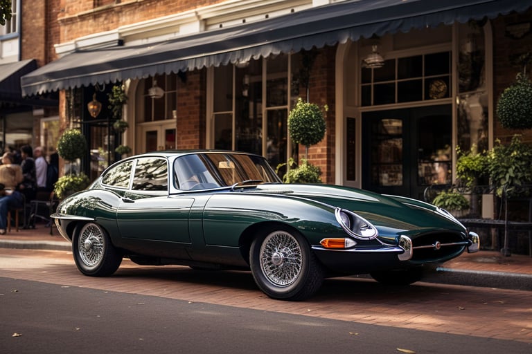 Jaguar E-Type V12 manual hardtop in British Racing Green