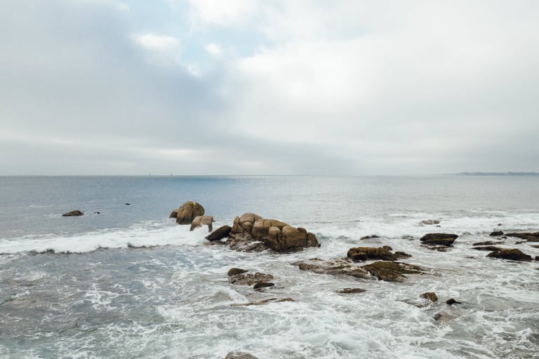 a rock formation in the ocean