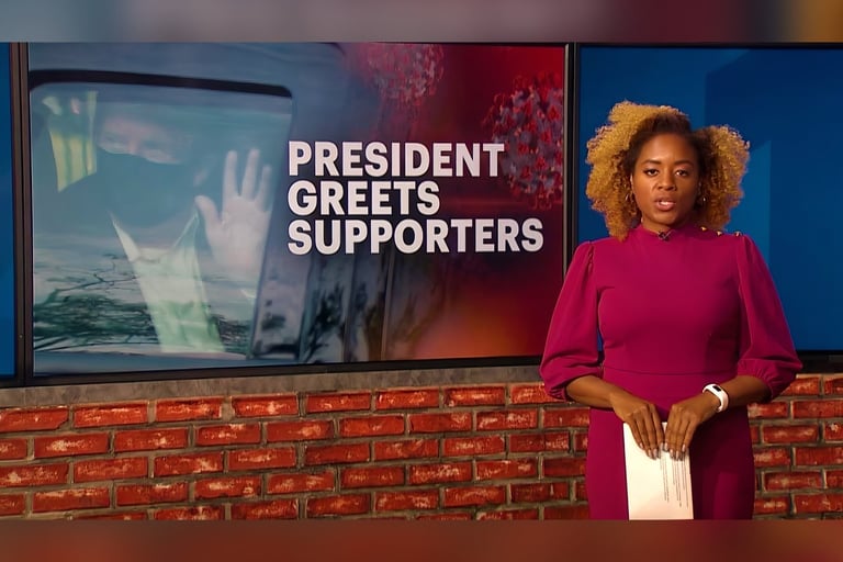 Melissa Rose Cooper anchoring a news segment.