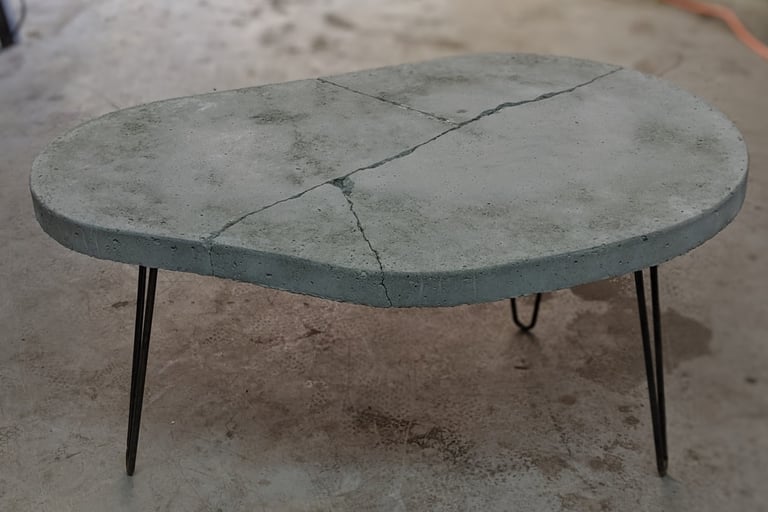 An in-progress concrete slab,