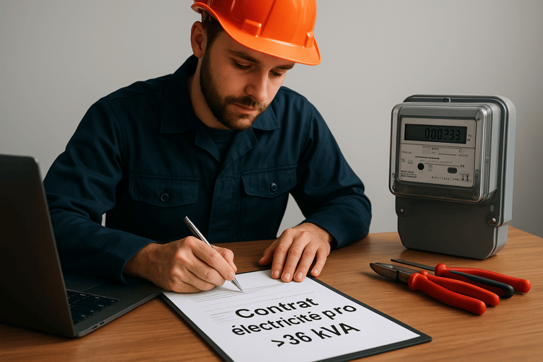 image d'un professionnel breton avec contrat électricité prix énergie réduire sa facture élec