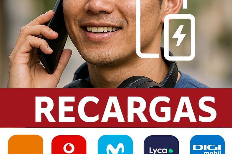 Recargas de móviles nacionales al instante en Envíos Yien Madrid