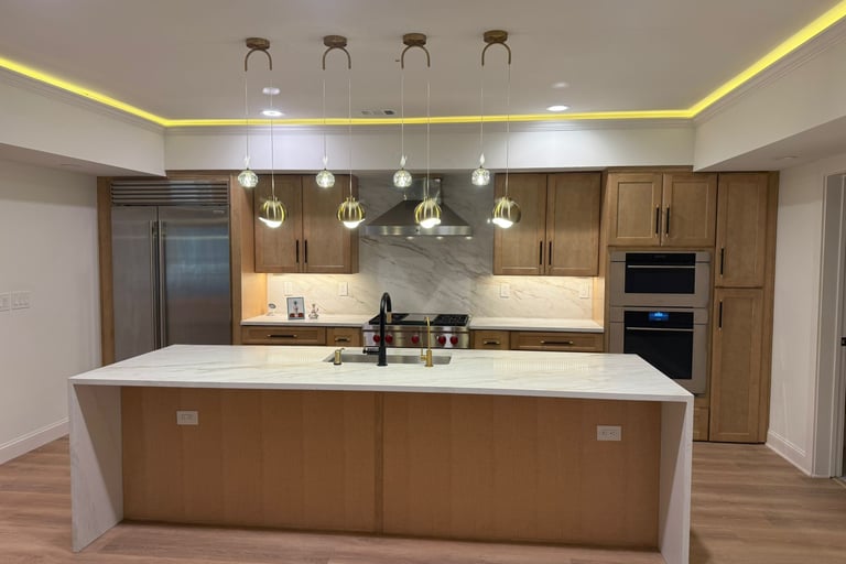Basement renovation in Georgia