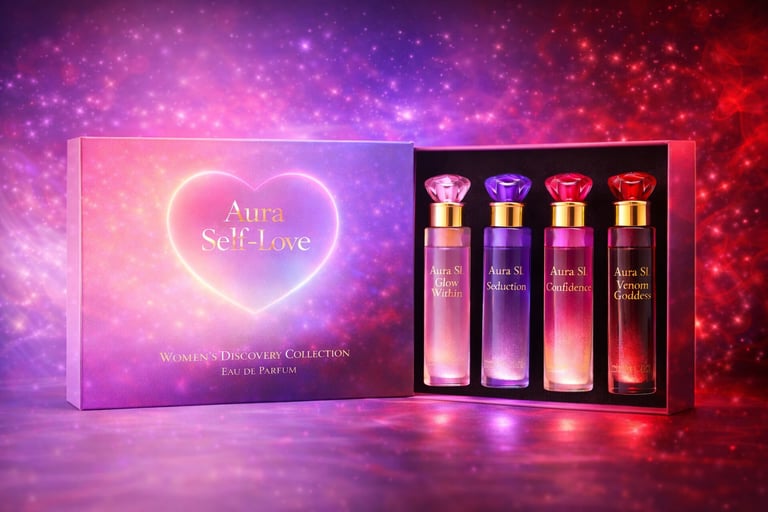 Aura self love luxury perfume discovery set 