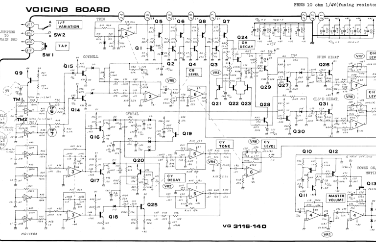 TR-808 Voicing board schematic