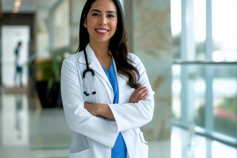 Female doctor in her uniform
