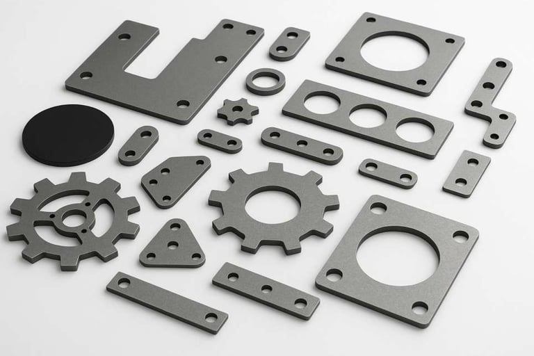 Metalinių detalių pjovimas lazeriu