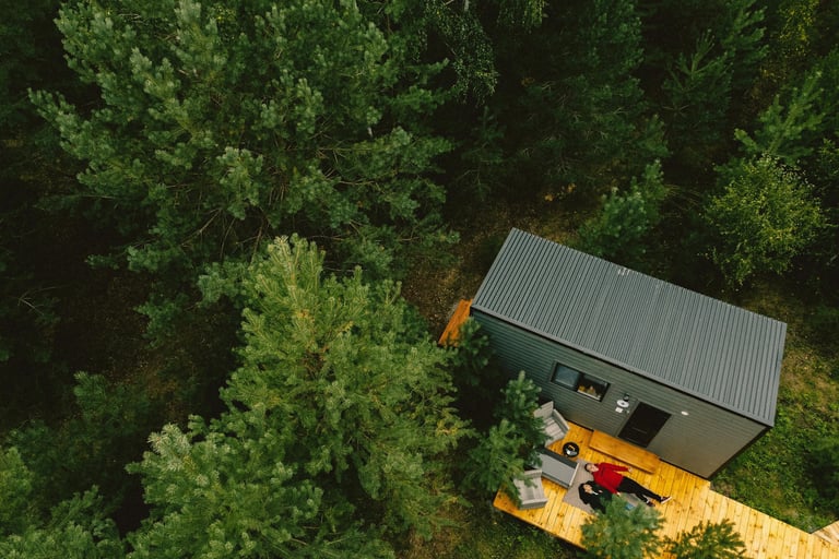 Habitat léger dans une exploitation agro-forestière 