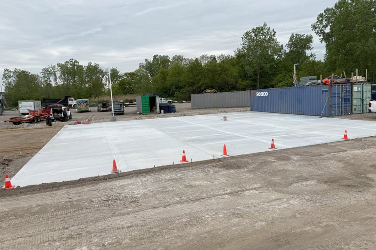 Concrete Parking Lot in Flint, Michigan