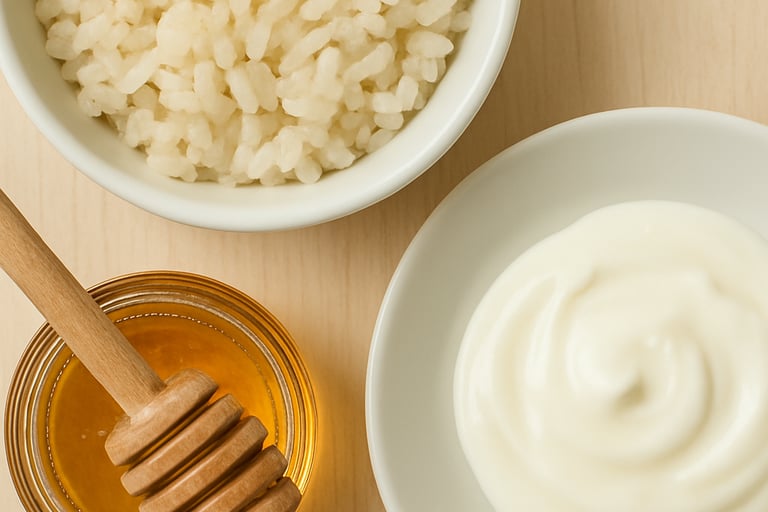 diy hydrating face mask for dry skin with honey and yogurt”