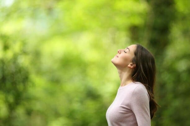 girl breathing
