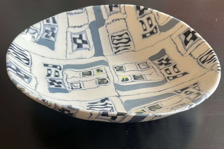Fired Nerikomi bowl