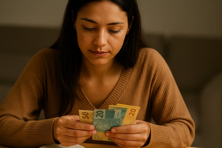 mulher com dinheiro para começar a investir