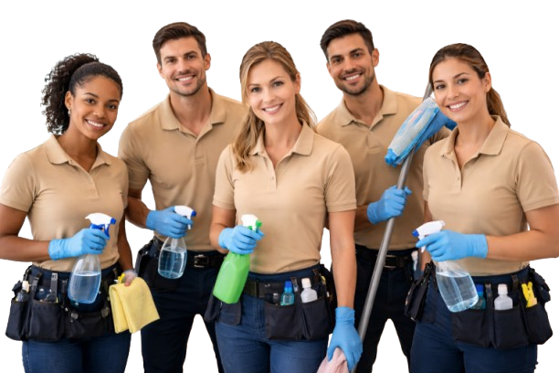 MaidsElite professional cleaning team in uniform