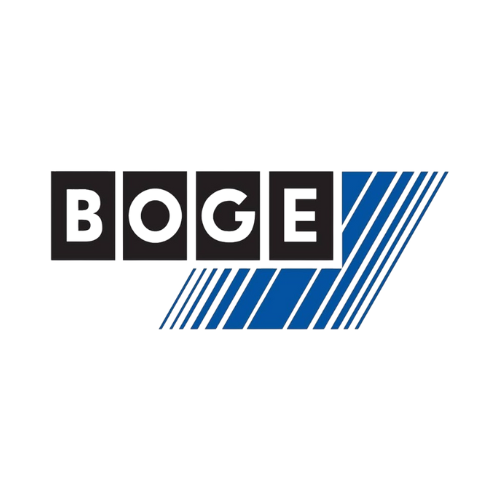 a logo for a company BOGE
