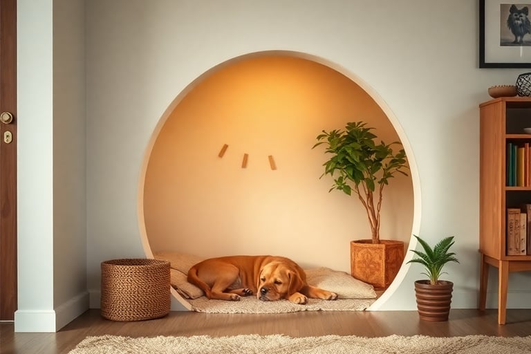 chien qui dors paisiblement chez lui