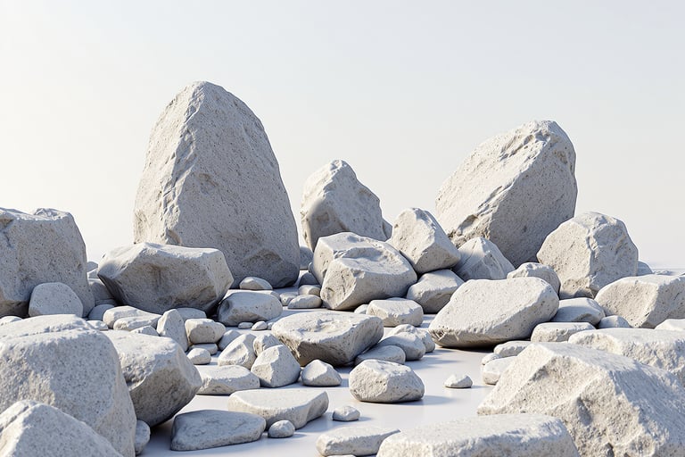 different sized rocks
