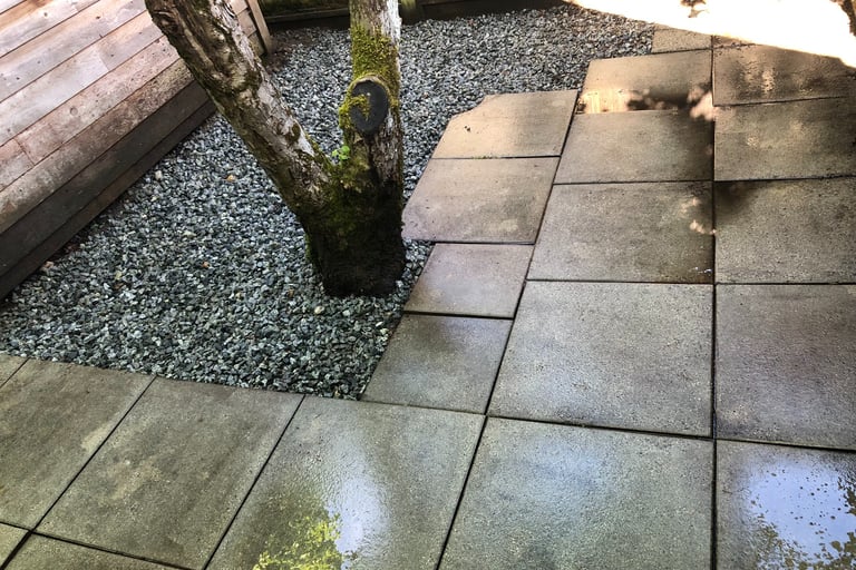 Pressure washed tile