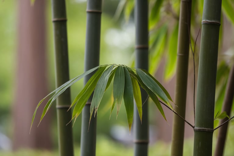 Bamboo with leaf