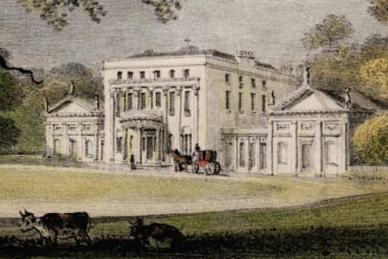 An English country mansion from the Regency period.