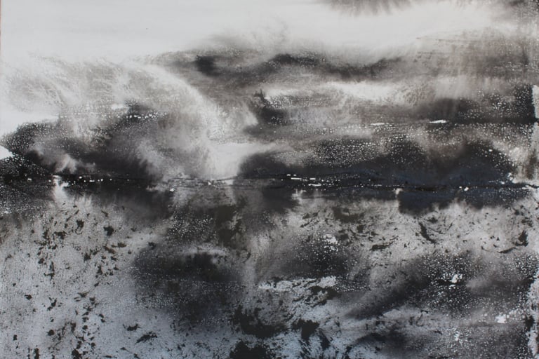 Jaï - Acrylique sur toile 2025 Vendue - Meditation 63x54cm - Artiste Carla Bayle
