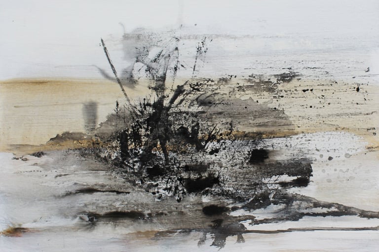 Jaï - Acrylique sur toile 2025 Vendue - Derrière les Choses 60x60cm - Artiste Carla Bayle 
