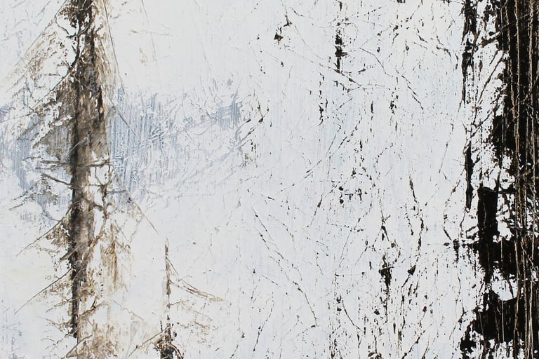 Jaï - Acrylique sur toile 2025 - Prière d'hiver 73x54cm - Artiste Carla Bayle 